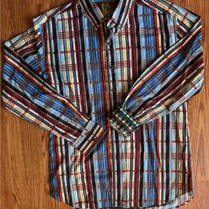 Robert Graham Vibrant Checkered Men's Shirt